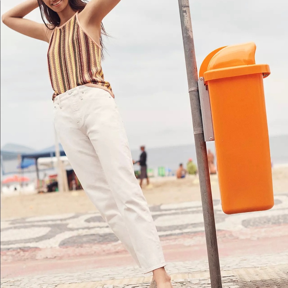 Madewell - Crochet Janson Sweater Tank in Rainbow Stripe